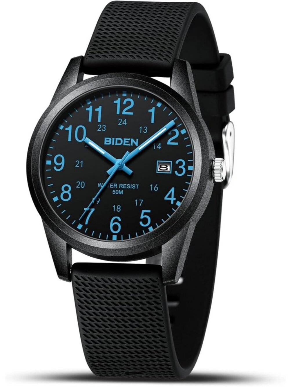 Men Black Blue Analog Quartz Unisex Medical Professionals Waterproof Nurse Watch